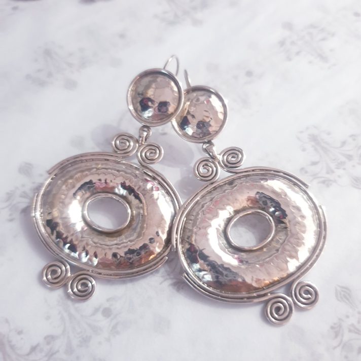 Big Statement Silver Earrings