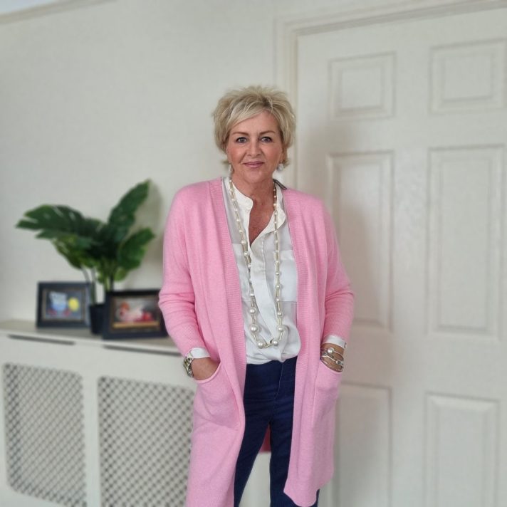 Shorter Sugar Pink Cardigan