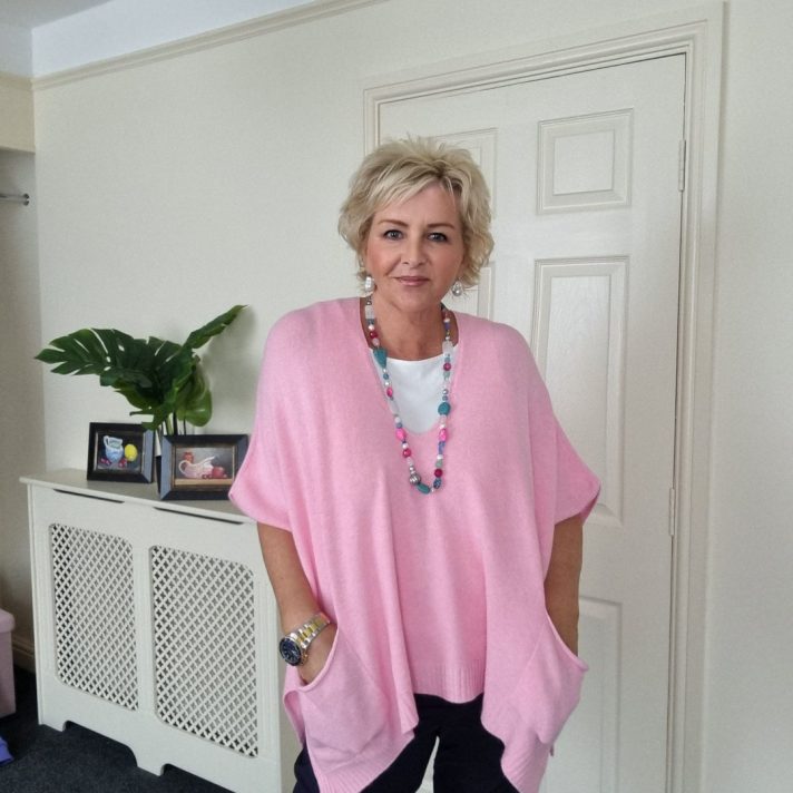 Sugar Pink Poncho Sweater