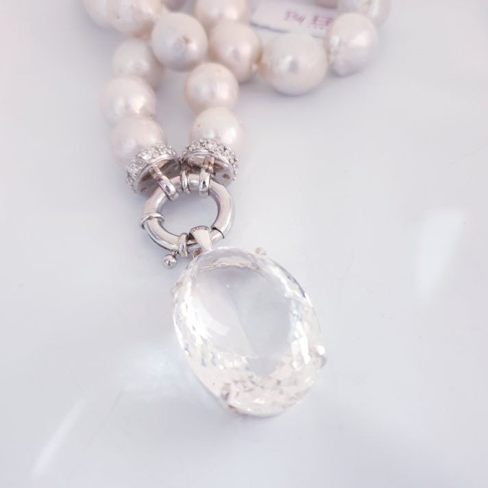 Oval Crystal Pendant