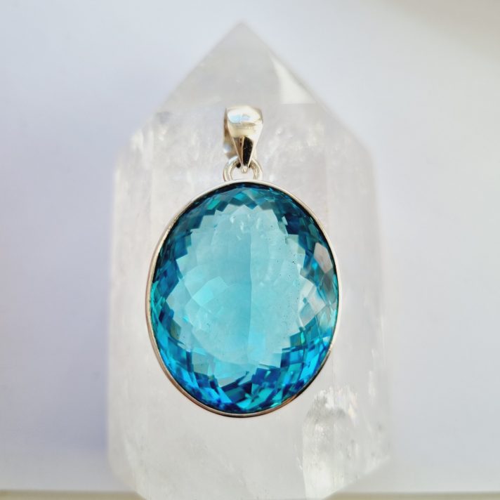 Big Blue Topaz Pendant