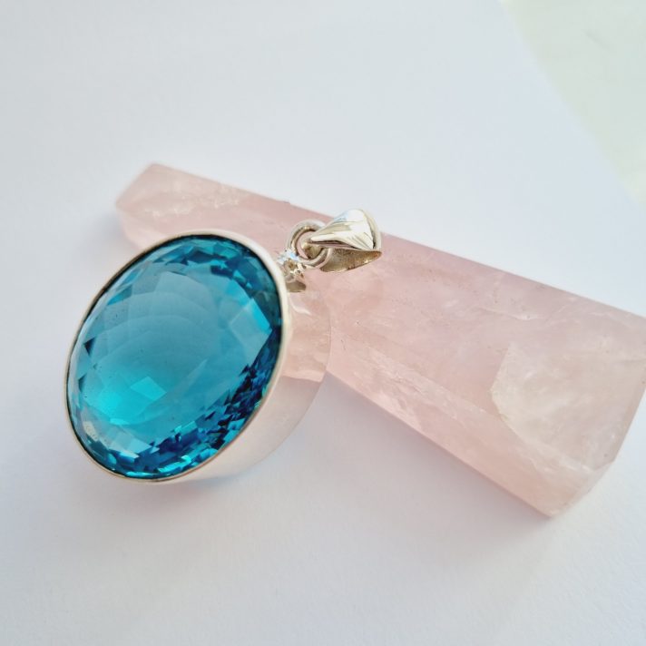 Big Blue Topaz Pendant