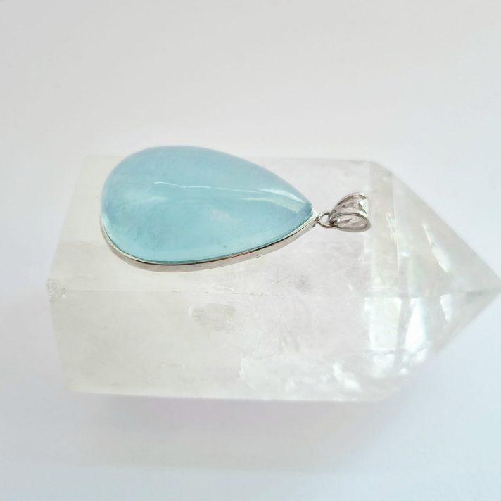 Unique Aquamarine Pear Shape Pendant